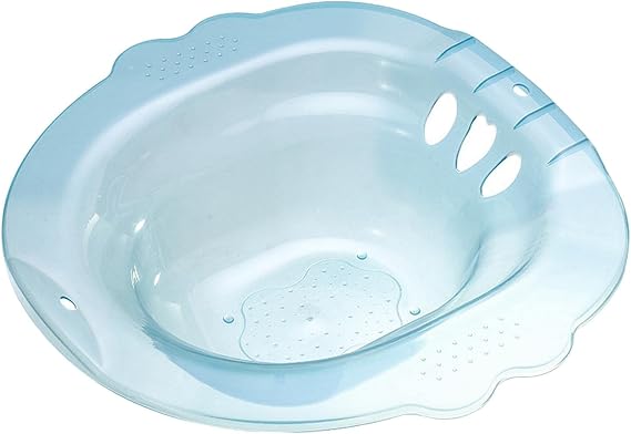 Sitz Bath for Toilet Seat Sitz Bath Basin Hip Bath Steam Seat for Elderly Women Men, Blue