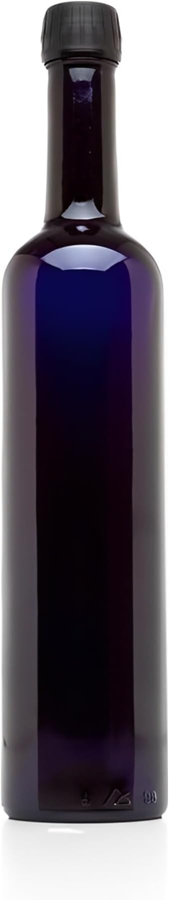 Infinity Jars Black Ultraviolet Long Neck Glass Oil Bottle 500Ml (17 fl oz) Miron Water Dispenser Bottle Airtight Leakproof for Oils, Water, Olive Oil Cruet, Used in Kitchen, Amber Glass Bottle