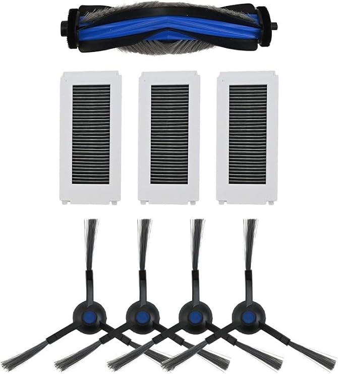 Vacuum Cleaner Main/Brushe Filter Replacement Kit For Eco-vacs For Dee-bot N30 For O-MNI / N30 PRO Robot Vacuum - Main Brush, Side Brushes, Set