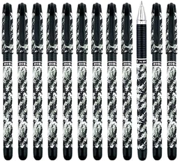 BaoKe Roller Ball Pens, Liquid Gel Needlepoint Pens 0.5mm, Writing Signature for Office, 12Pcs Pack PC2578(black)