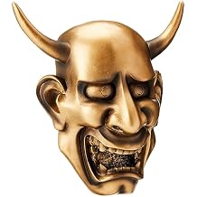 Design Toscano NOH Hannya Demon Mask Wall Sculptures, Multicolored, 8.50" x 3.00"