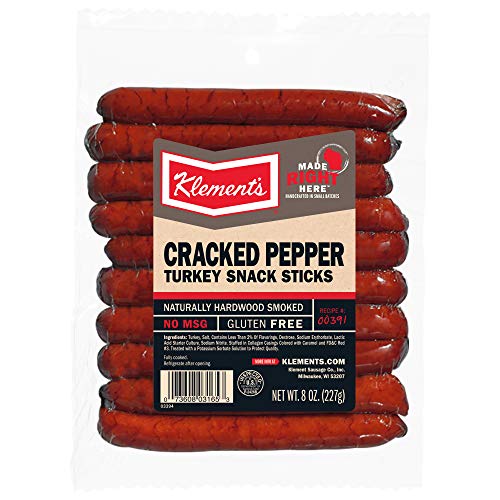 Klements Cracked Pepper Turkey Snack Stick, 8 Ounce