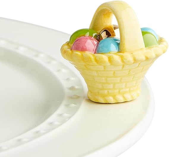 Nora Fleming Hand-Painted Mini: A Tisket, A Tasket (Basket with Eggs) A214