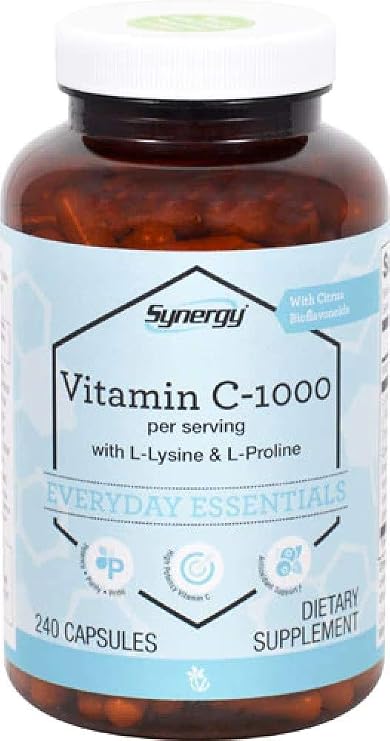Vitacost Synergy, Vitamin C-1000 Including L-Lysine & L-Proline, 240 Capsules