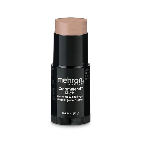 Mehron Makeup CreamBlend Stick - DARK OLIVE, Cream Foundation | Full Coverage, Long-Wear Cream Foundation Makeup for Theater, Cosplay, Beauty. Vegan, Cruelty-Free, Made in the USA.