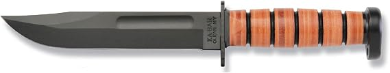KA-BAR 1317, Dog's Head Utility Knife W/Sheath, Brown, 12"