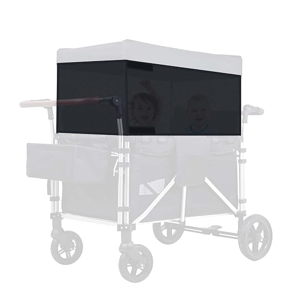 4 Side Breathable Wagon Stroller Sunshade Net Canopy, Adjustable Wagon Attachment Cover Canopy Universal Wagon Accessories for W2 W4 Wagon Stroller Camping Picnic Prevent UV Dust Mosquito, 102 13
