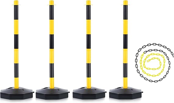 Parking Barrier Anti-Rust and Waterproof Car Parking Space Lock Bollard High Visibility Lockable Fold Down Car Parking Barrier Post Private Car Park Driveway Guard Saver Blocker,006 (6)