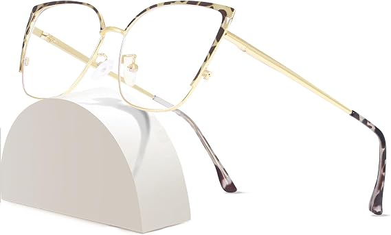 Blue Light Blocking Glasses Women Anti Eyestrain Computer Cat Eye Eyeglasses Cat Eye Clear Frame