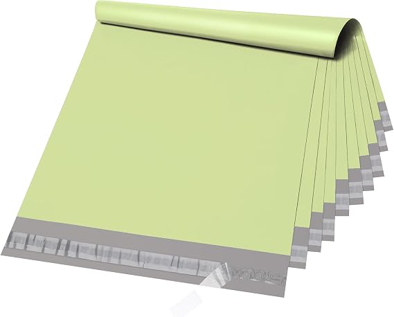 Metronic Poly Mailers 14.5X19 100PC, Strong Adhesive Shipping Bags for Clothing, Waterproof and Tear-Proof Shipping Envelopes, Packaging Bags Mailers Poly Bags, Avocado Green