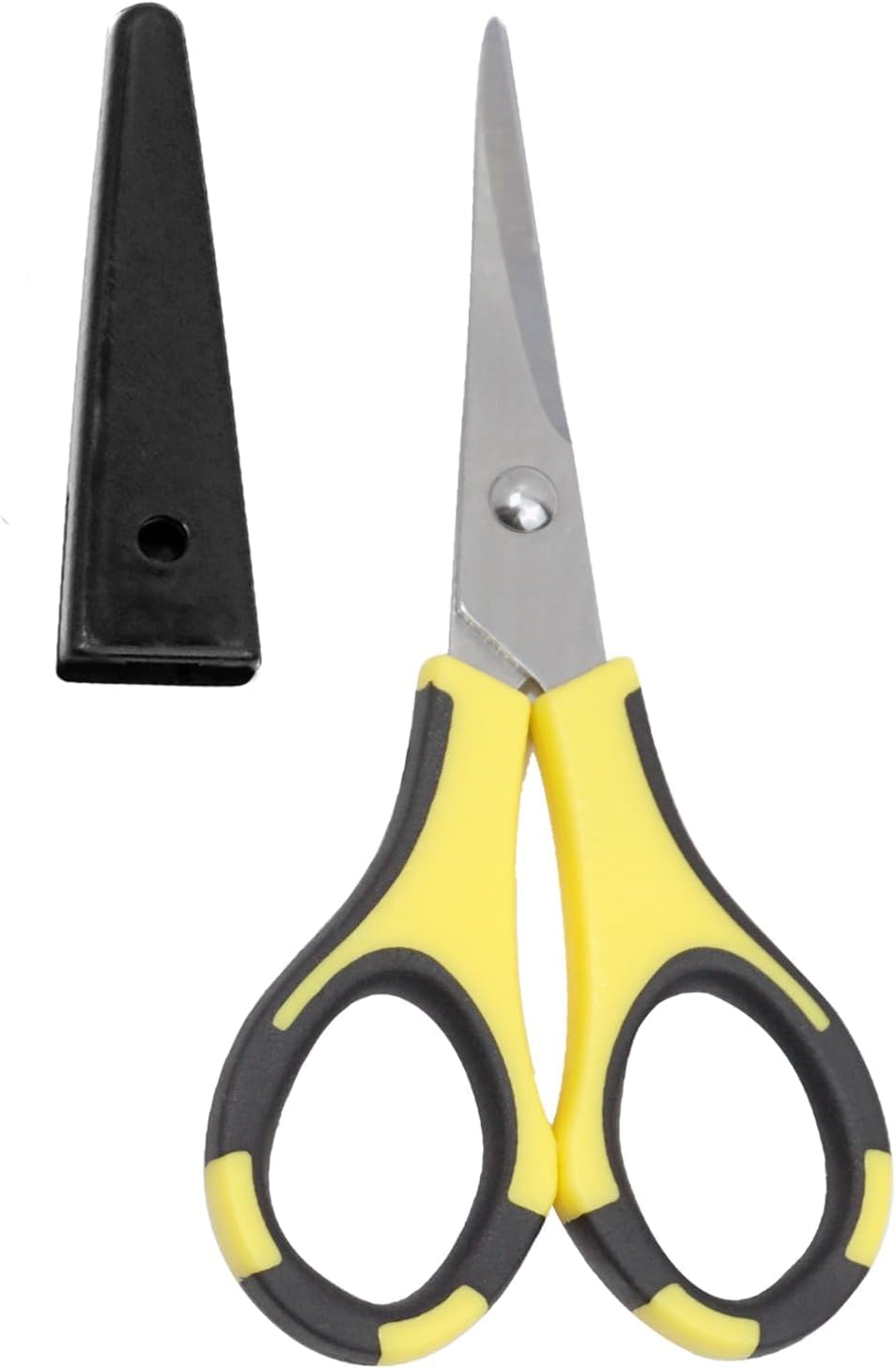 Precision Craft Scissors Stainless Steel Paper Crafting Scissors Stainless Steel Paper with Safety Cap Ergonomic Non-Slip Handles for Adults and Kids or Home Office School