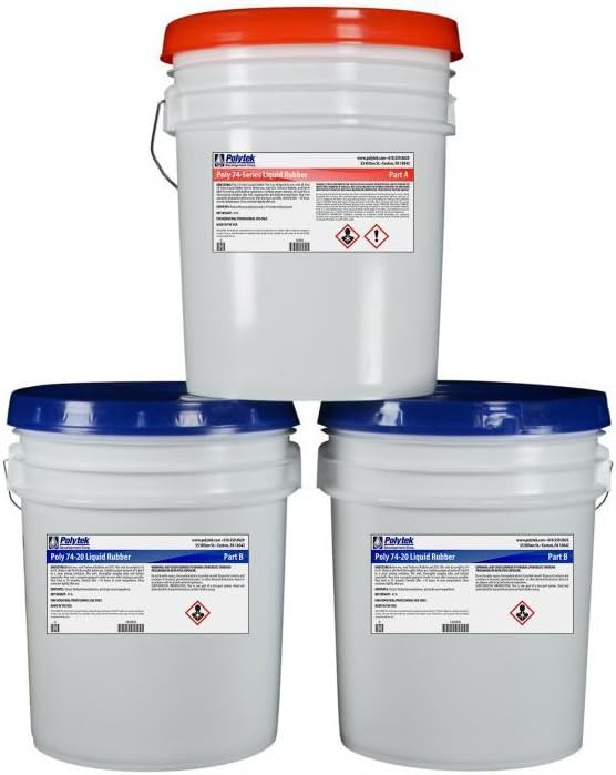 Polytek Poly 74-20 Liquid Polyurethane Rubber (120-lb Kit)
