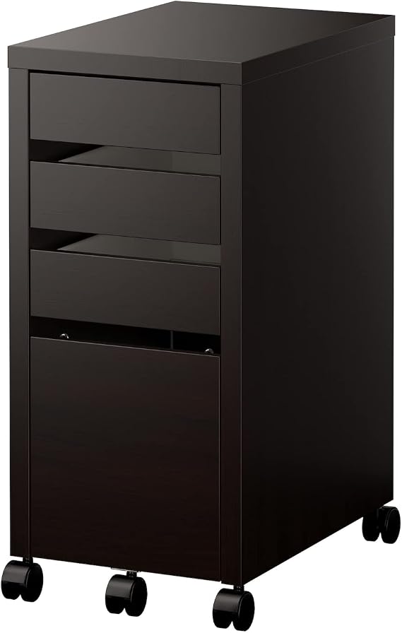 IKEA Micke Drawer Unit/Drop File Storage, Black-Brown