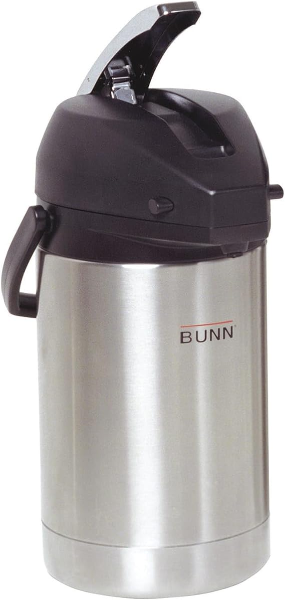 BUNN 2.5 Liter Lever-Action Airpot, Stainless Steel, 32125.0000