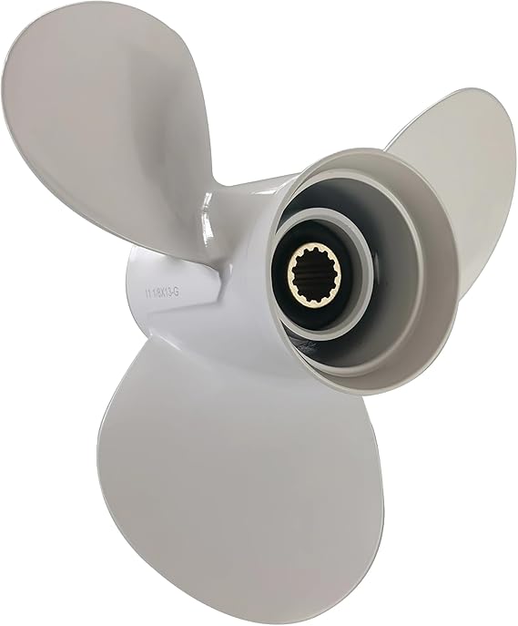 Xspeed Aluminum 3 Blades Outboard Propeller for 3-1/2" Gearcase Yamaha Engines 25-60HP,13 Spline Tooth,RH