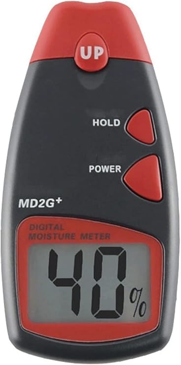 Moisture Meter Wood Moisture Meter, 2 Pin-Type Wood Humidity Detector, Digital Water Leak Tester with Backlit LCD Display for Walls Humidity Detection