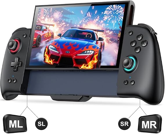 HASACOOL Switch 2 Controller, Wireless Pro Controller with Hall Effect Joystick,One Piece Joypad Replacement to Switch 2 Joy Con Controller, with 8 RGB Lighting/Turbo/Macro