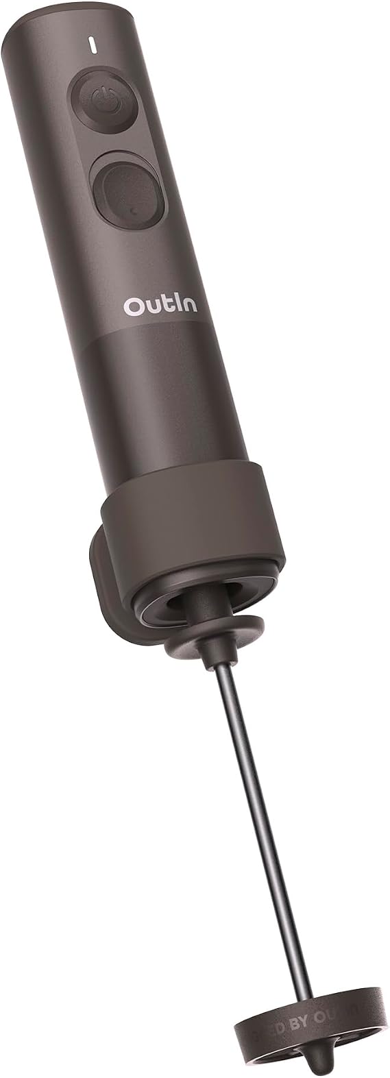 OutIn LattoGo Milk Frother Handheld,Rechargeable & Professional Grade | Electric Frother for Milk, Mini Mixer & Coffee Blender for Barista-Quality Latte Anywhere with Travel Case (Tundra Brown)