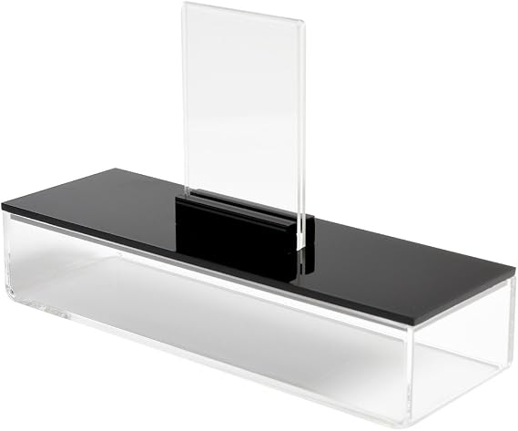 Polaroid Clear Acrylic Marker/Pen/Photo Storage Box with Built-in Frame, Colorful