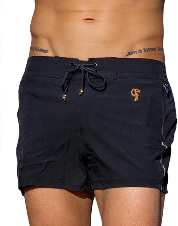 Tucann Men's Trunks 3" Compression Liner Quick Dry Zipper Pocket Chlorine Resistan 4 Way Stretch Solid Swim Shorts for Men