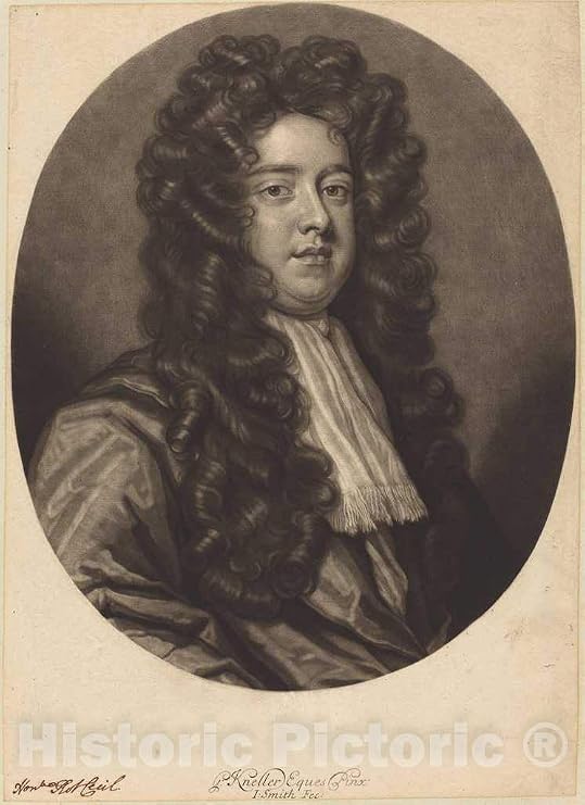 Art Print : Smith After Kneller, Robert Cecil, 1697, Historic Wall Decor : 36in x 48in