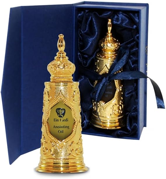 Gold Torah Scroll Light of Jerusalem Anointing Oil from Israel