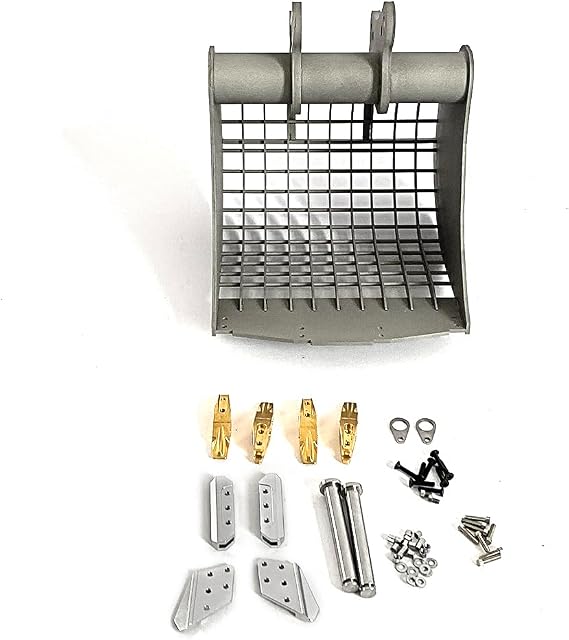 LESU 1/14 Hydraulic Excavator Grating Bucket for Metal B0006 ET35 Remote Control Digger Unpainted Accessories