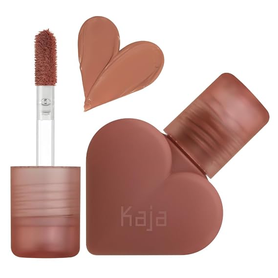 Kaja Lip Mousse - Love Swipe 03 Everygirl | with Raspberry Seed Oil and Vitamin E, Buildable, Blendable, Moisturizing, Velvet Finish, Weightless Texture, Deep Shades, 0.22 Oz
