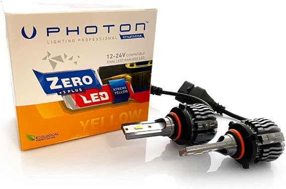 Photon Zero HB3 9005 / HB4 9006 Xtreme Yellow +3 Plus Fanless Led