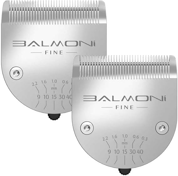 Professional Coarse + Fine 5-in-1 Clipper Blades (2-Pack) for 580 Series Adjustable 0.62.8mm Detachable Metal Blades, Wahl Compatible, Steel Comb Ready (Fine x2)