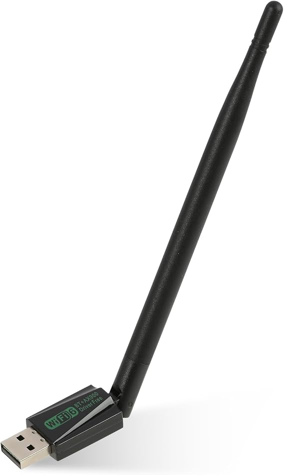WiFi Dongle, 2-IN-1 Wi-Fi 6 Bluetooth 5.4 WiFi Adapter for PC, Dual Band Wireless Adapter 2.4GHz 5GHz with High Gain Antenna, AX900 USB Network Adapter for 10 11 System, Easy Installation