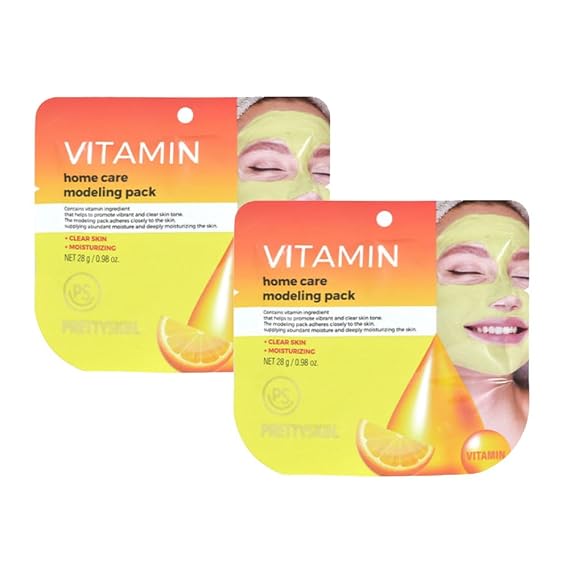 PRETTYSKIN Korean Modeling Mask Pack with Spatula (Pack of 2) (Vitamin)