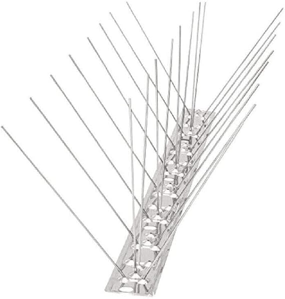 Steel Bird Spikes Fences Wall Window Ledge Wide Pigeon Deterrent Cat Anti Climb For Fence Roof Gutter Window Sill Seagull Repellent Repeller Stainless Steel Base Thorns Control (2m Set)