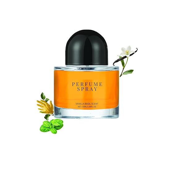 Vanilla Basil Perfume for Women, Natural Light Vanilla Bergamot Scent Long Lasting Fragrance, Sweet Elegant Date Perfume,Finery Niche Magnetic Cologne for Daily Evening 1.69oz