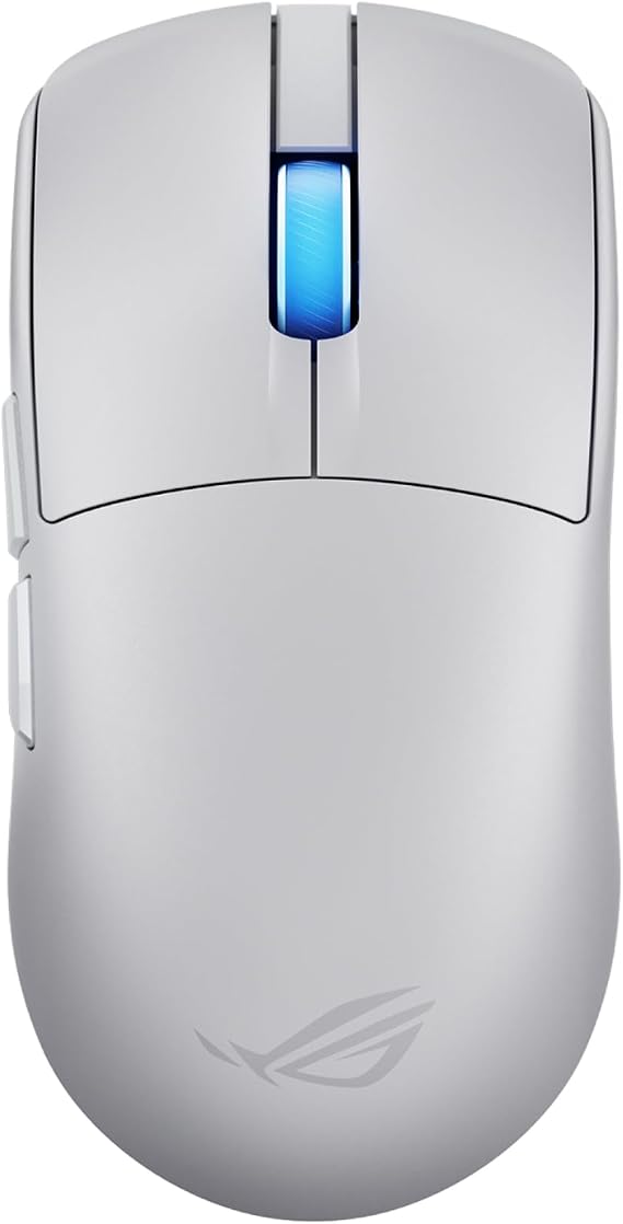 ROG Harpe II Ace Gaming Mouse Moonlight White/Gaming mouse co-developed with e-sports players / 1.7 oz lightweight / Maximum resolution 42000dpi / Up to 8000Hz / Compatible with glass mouse pads/USB