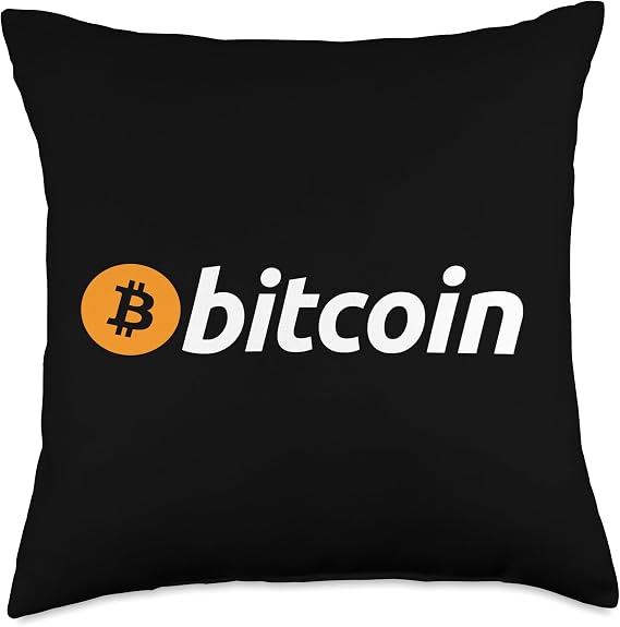 Bitcoin Logo: Crypto Enthusiast Throw Pillow