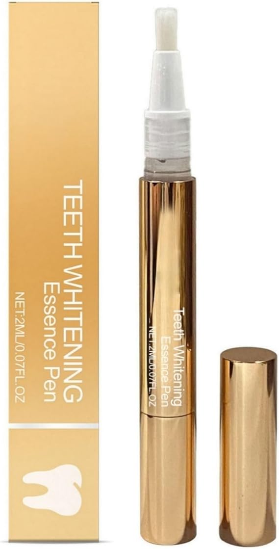 Teeth Whitening Pen,Extra-Strength Teeth Whitening Gold Serum Pen,Tee/th Whitener Pe/n Removes Years of Stains,Tee/th Whiten/ing Kit,Tee/th Whiten/ing Gel Essence,for Deeply Cleaning, Freshens Breath