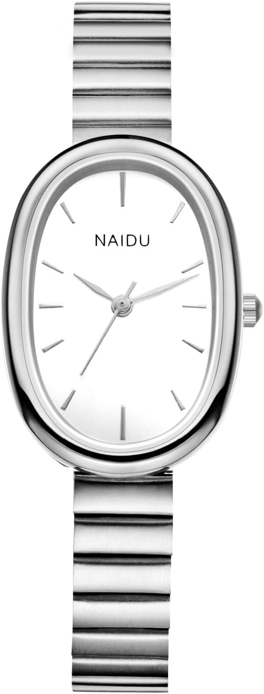 Avaner Women's Ultra-Thin Oval Watches: Stainless Steel Slim Strap Small Face Ladies Elegant Dress Wrist Watches