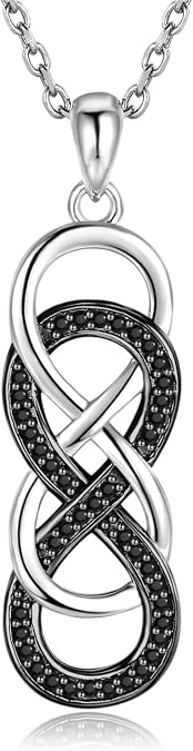APOTIE Celtic Infinity Necklace for Women - 925 Sterling Silver CZ Infinite Pendant Eternal Jewelry Gifts for Women Girlfriend Wife