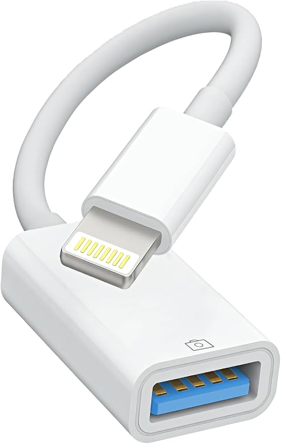 Lightning to USB Adapter, Female USB 3.0 to OTG Adapter for iPhone14 13 12 | [Apple MFi Certified] USB to Lightning Camera Adapter for iPhone iPad 6 7 8 9/Air/Pro, Support Flash Drives, Mouse, Keyboard