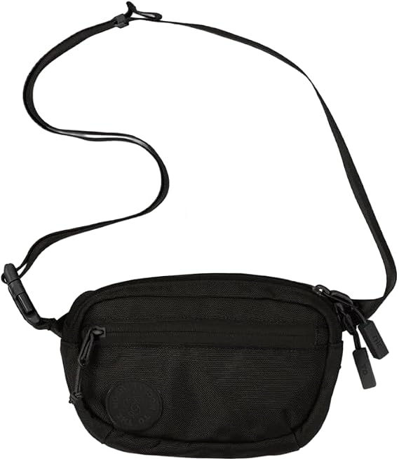 Baboon to the Moon Fanny Pack Mini 1.5L Compact Waist Bag Water Repellent Crossbody Belt Bag Lightweight Travel Everyday Bag for Men Women, Black