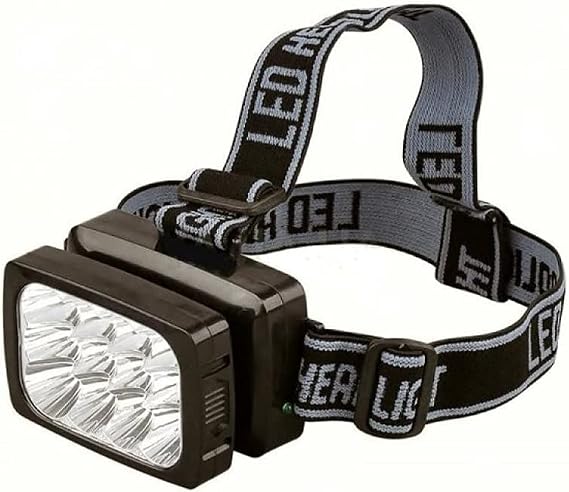 Şarjlı Dayanıklı 12 Ledli Led Kafa Lambası - Kafa Feneri Tepe Işık [Enerji Sınıfı A+]