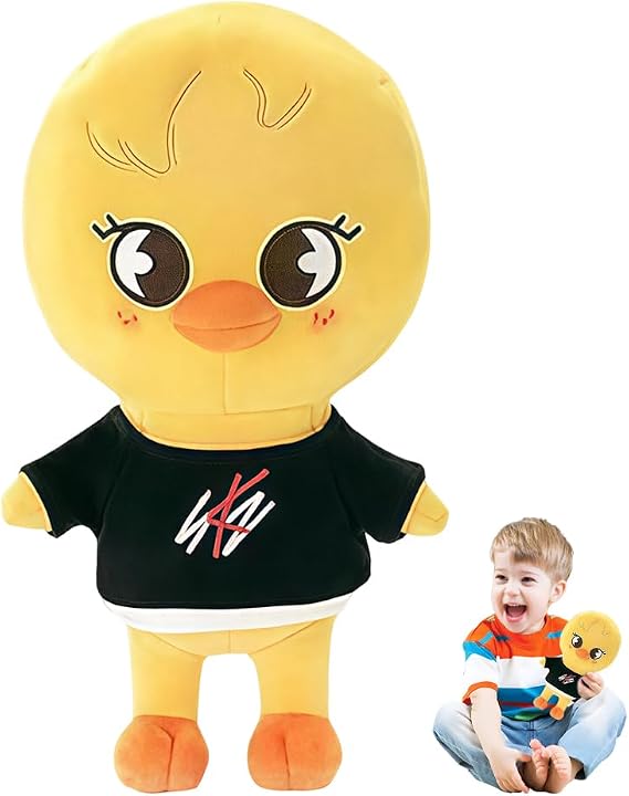 Skzoo Plush, 25cm Stray Kids Skzoo Plush, Cute Yellow Chicken Stuffed Animal Toys, Stray Kids Plushies, Ideal for Fan Collections and as a Gift for Fans (Bbokari)