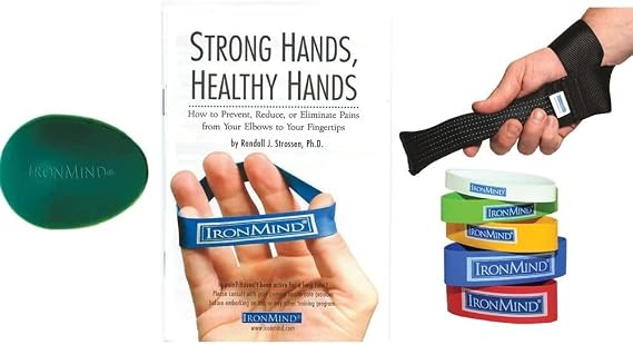 IronMind Strong and Healthy Hands Kit: EGG, Bands & Wrist Defender - Rehabilitation/Prehabilitation for Carpal Tunnel, Tennis Elbow, Golfer's Elbow, Little League Elbow, Repetitive Stress Injuries