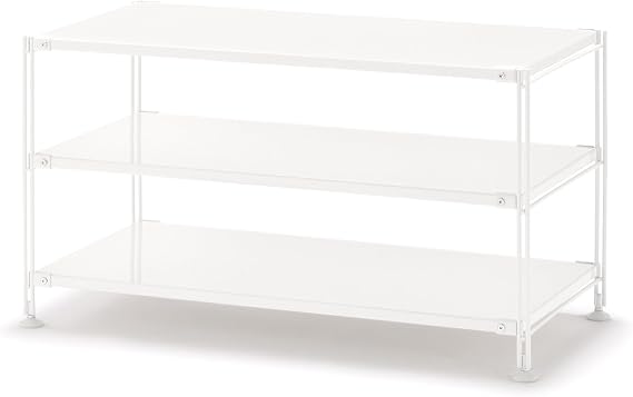 Muji 02999124 Steel Unit Shelf, Steel Shelf Set, Wide, Mini, Light Gray, Width 33.9 x Depth 16.1 x Height 18.1 inches 86 x 41 x 46 cm
