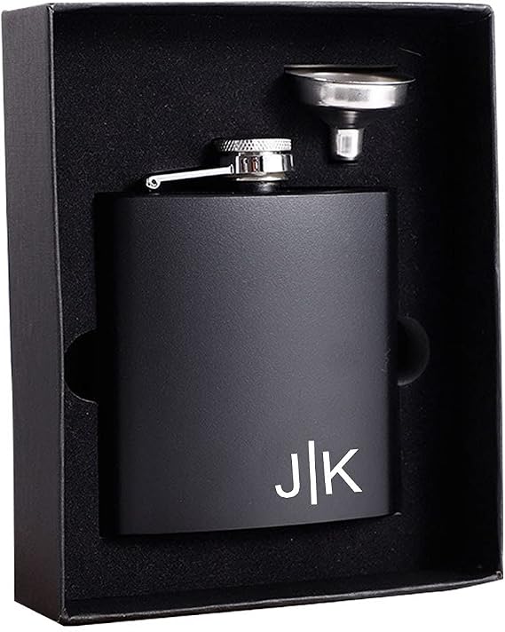 Personalized Hip Flask for Men, Customized Flask Set, 8 oz Stainless Steel Engraved Custom Flask for Wedding Bachelor Party, Gift for Him, Birthday Gift, Valentine Gift