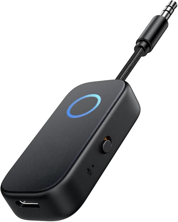 Microcase Ses Alıcı Verici Bluetooth Dönüştürücü 5.4 – 2’si 1 Arada AUX Adaptör, USB-C Şarj,Araç & Ev Hoparlör için Kablosuz Müzik Adaptörü - AL5781