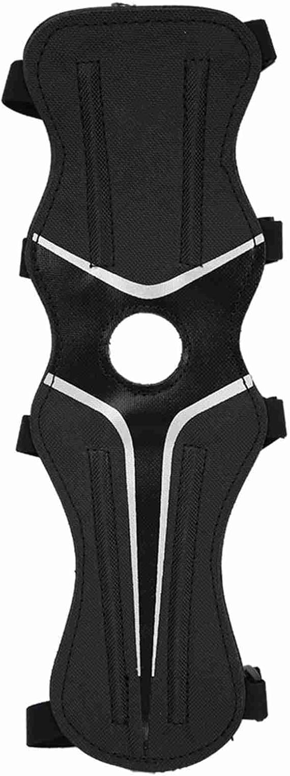 Archery Arm Guard - Adjustable Nylon Arm Protector with 4 Elastic Straps