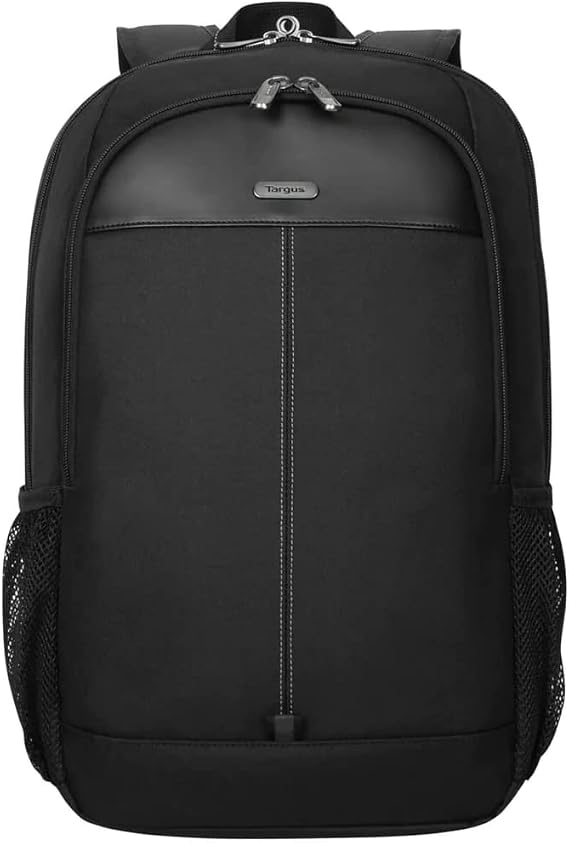 Targus 15-16 Inch Modern Classic Backpack, Lightweight Laptop Bag with Padded Protection, Multiple Compartments, Water Resistant, Black