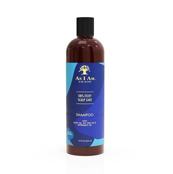 As I Am Dry & Itchy Scalp Care Shampoo - 12 oz - Cleanses & Moisturizes - Olive, Tea Tree & Mint